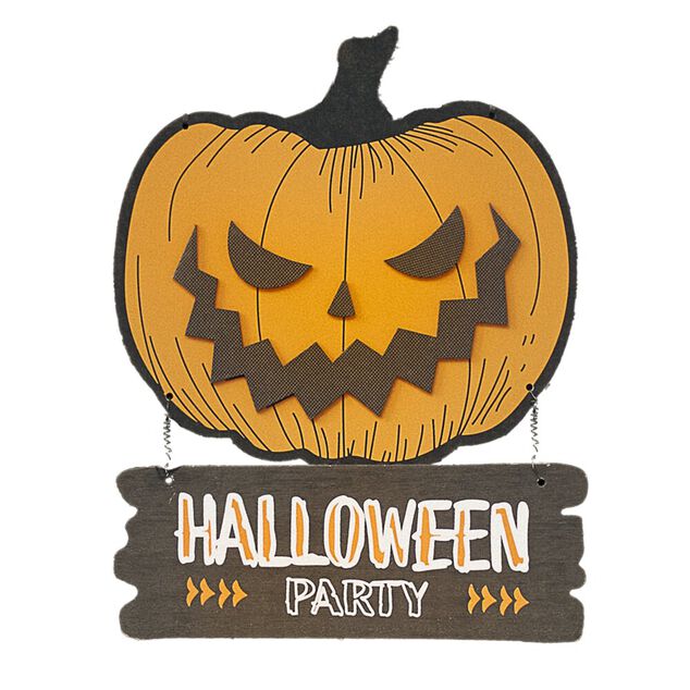 Pancarte Citrouille Halloween Party d&eacute;coration Halloween
