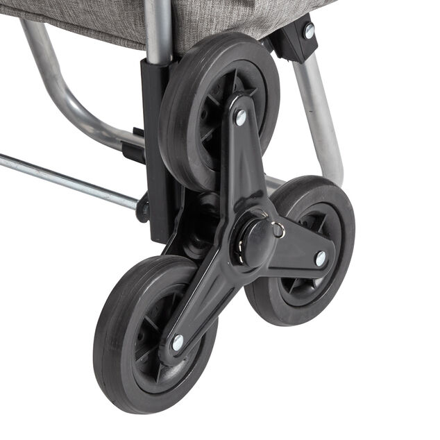 Chariot de course isotherme &agrave; roulette gris