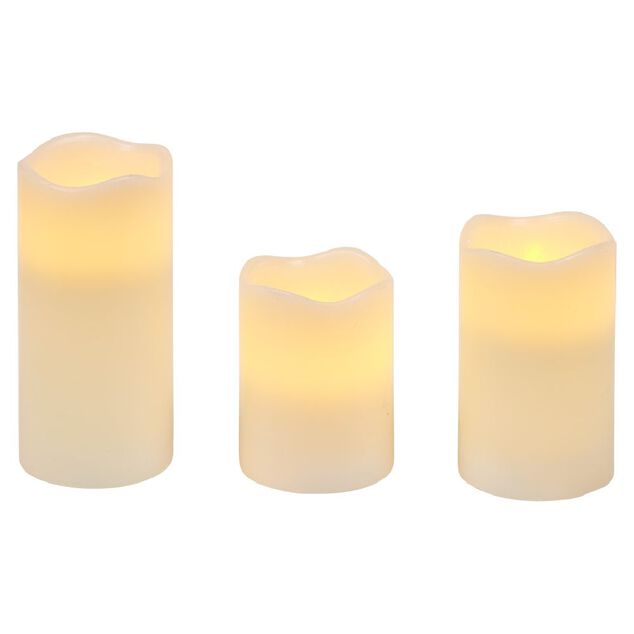 Bougie LED blanc chaud x3