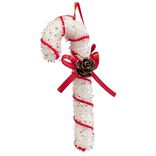 Suspension de Noël sucre d’orge canne rouge et blanc H.19cm