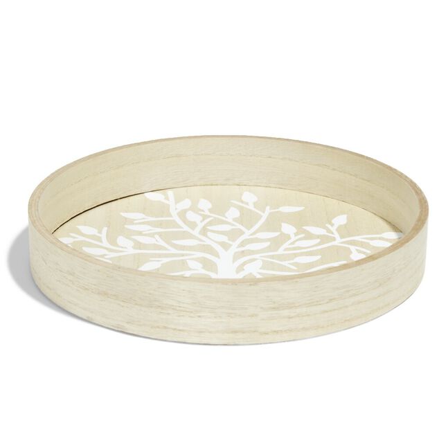 Plateau rond en bois arbre de vie &Oslash;30cm