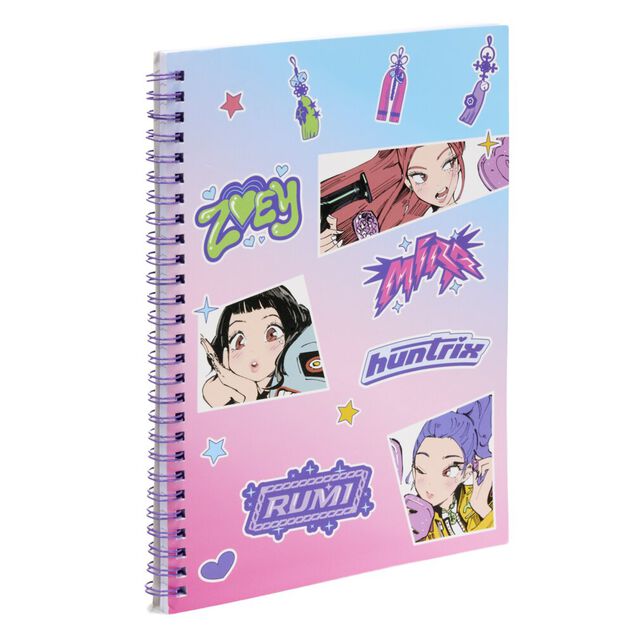 Carnet de notes &agrave; spirales Kpop Demon Hunters Zoey Mira Rumi 17x24cm