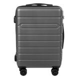 Valise cabine plastique rigide 4 roues gris H50cm