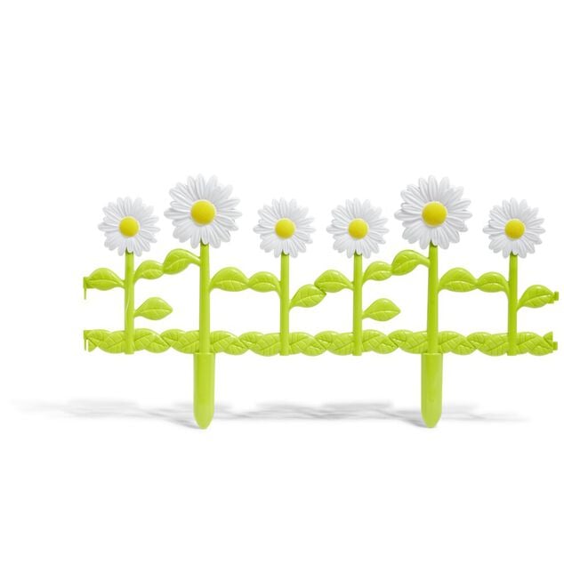 Barri&egrave;re de jardin plastique marguerite p&acirc;querette