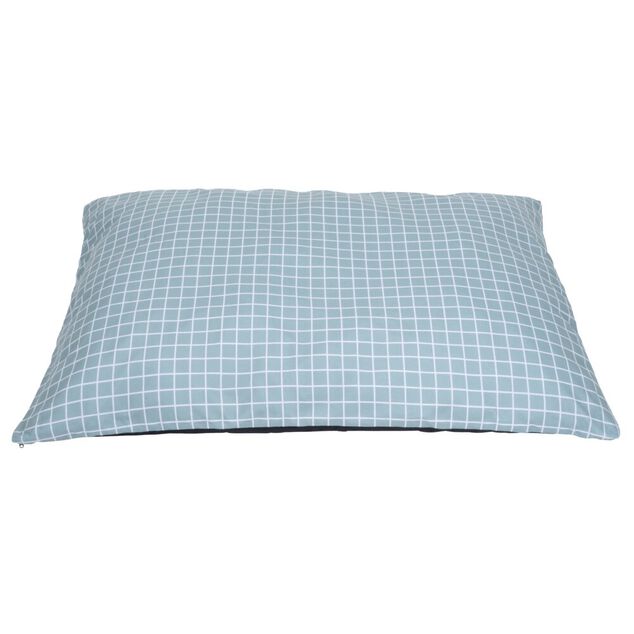 Matelas pour chien quadrillage bleu et blanc Taille XL 110x80x&Eacute;p8cm