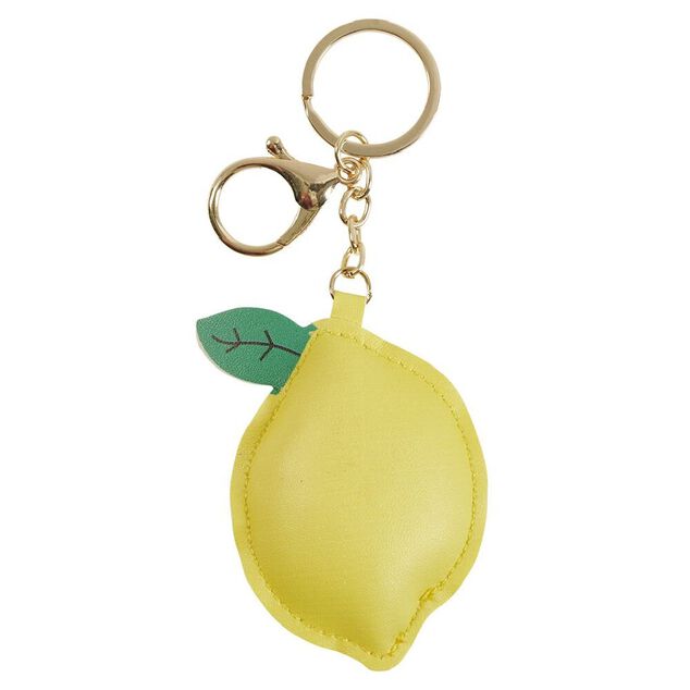 Porte cl&eacute; citron jaune