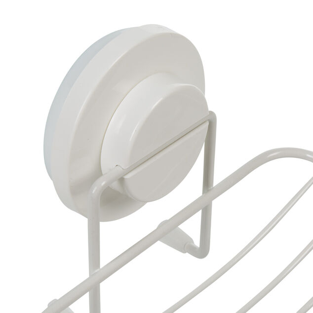 Porte savon blanc &agrave; ventouse blanc