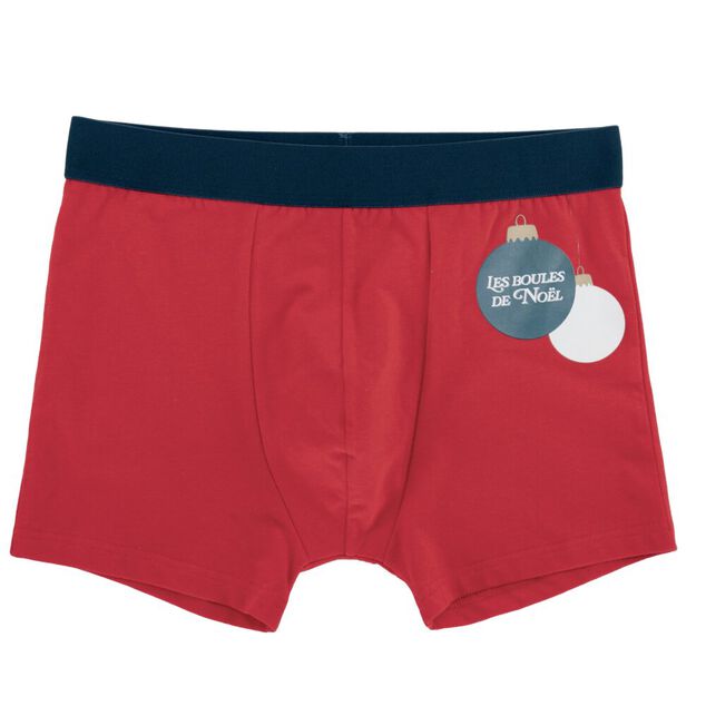 Caleçon homme x2 coton boîte cadeau Noël S/M/L/XL (2 modèles)