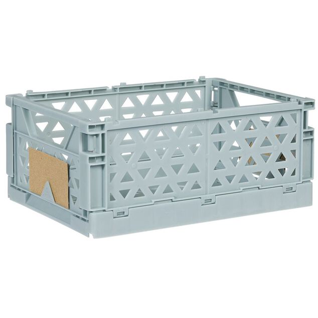 Caisse pliable polypropylène 17x12x7.5cm bleu