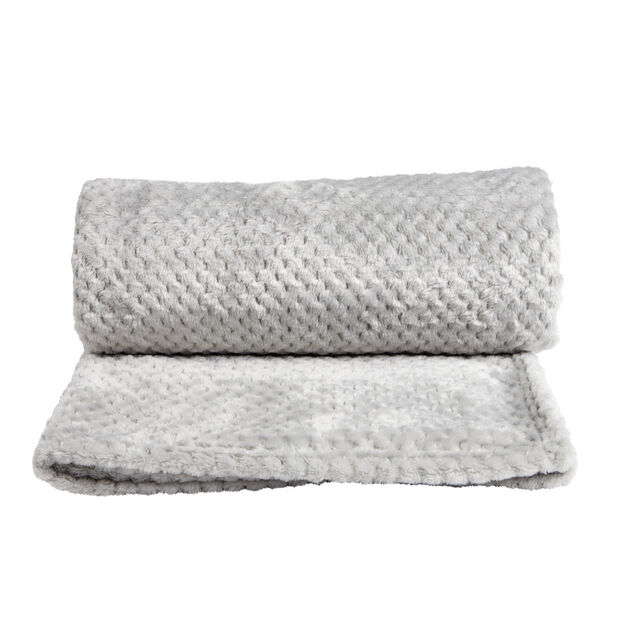 Plaid jacquard gris 130x150cm