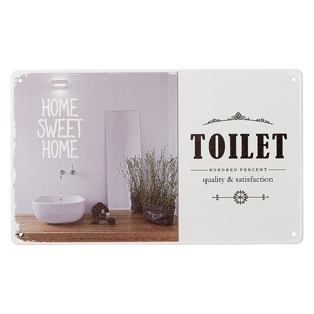 Pancarte d&eacute;corative pi&egrave;ces de la maison en m&eacute;tal