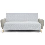 Jet&eacute; de canap&eacute; 170x250cm coton motif bayad&egrave;re blanc et bleu