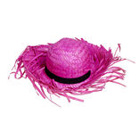 Chapeau de paille adulte rose