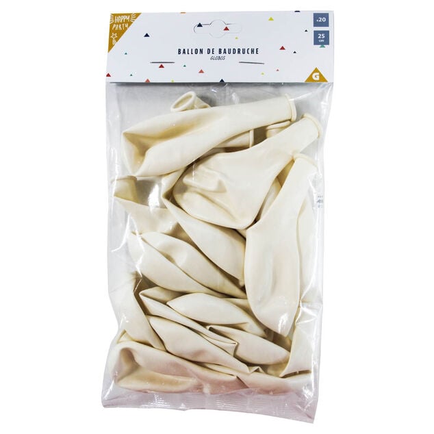 Ballon blanc en latex x 20