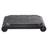 Cr&ecirc;pi&egrave;re 6 personnes aluminium noir 1000W