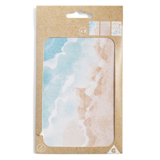 Lot de 3 affiches papier rose et bleu 10x15cm