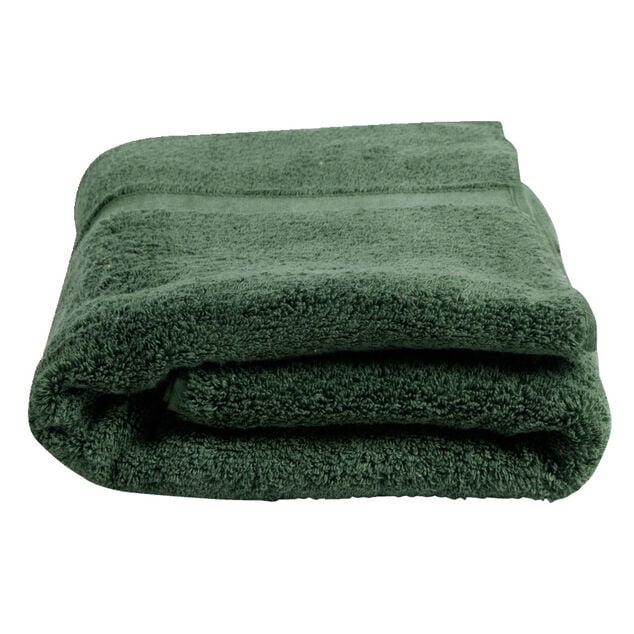 Drap de douche 100% coton 70x130cm vert sapin ou bleu clair - 2 coloris