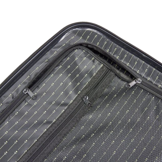 Valise cabine 64L trolley plastique ABS motif tropical avec cadenas 44x26xH67cm