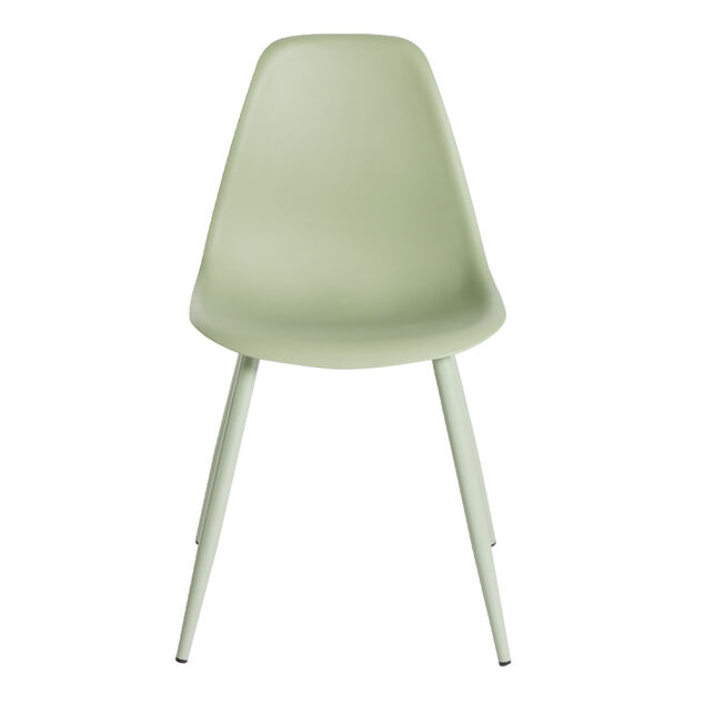Chaise First métal et plastique vert 42,5xP50xH78,5cm
