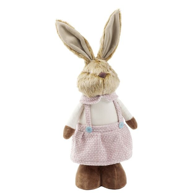 D&eacute;coration &agrave; poser lapin r&eacute;tactable jambes extensibles H75cm (2 mod&egrave;les)