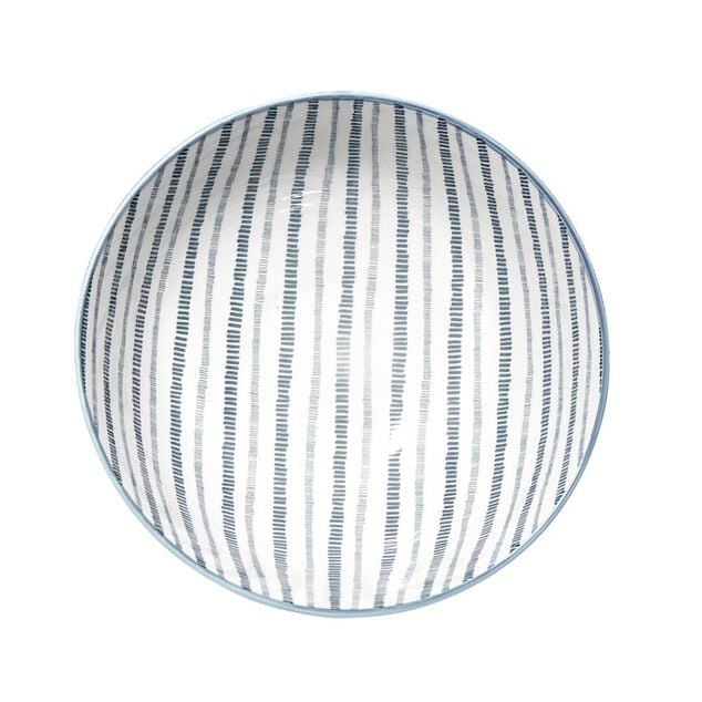 Saladier haut en porcelaine d&eacute;cor int&eacute;rieur, ext&eacute;rieur uni &Oslash;20xH9,7cm