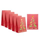 Enveloppe cadeau Noël enfant 6 pochettes 20x28cm licorne ou dinosaure