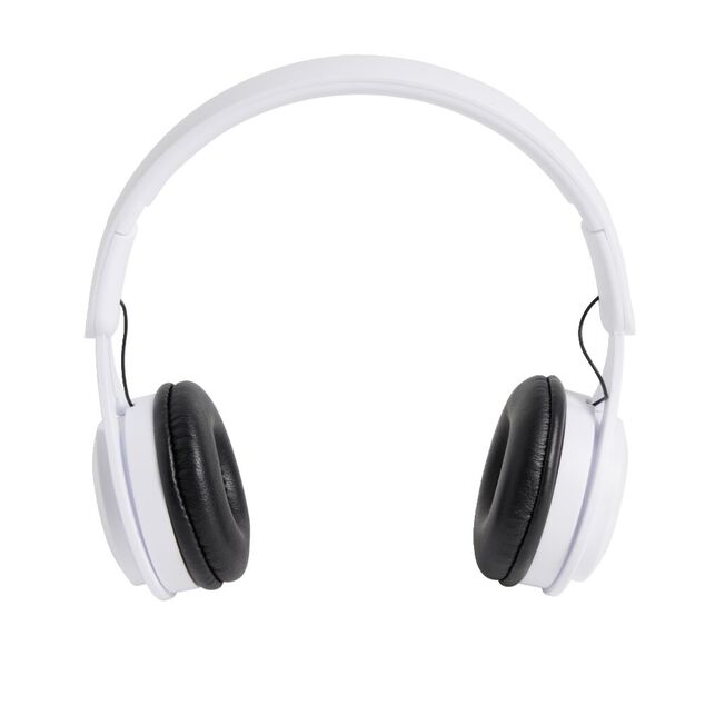 Casque audio et micro filaire pliant blanc et noir 1,20m