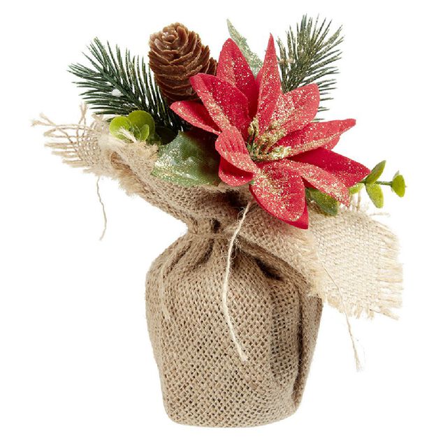Fleur artificielle de No&euml;l poinsettia (2 mod&egrave;les)