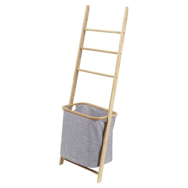 &Eacute;chelle porte-serviettes avec panier &agrave; linge