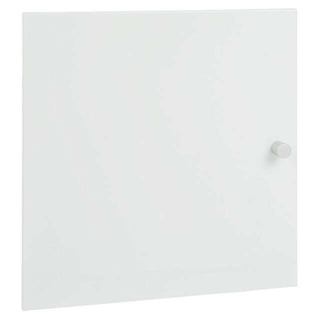 Porte Box Cube 32,2x32,2x1,2cm acier blanc avec poign&eacute;e incluse