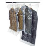 Housse vide air &agrave; suspendre 70x105cm x3 et 70x150cm x1 avec cintre int&eacute;gr&eacute;