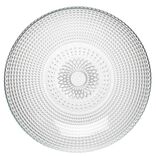 Assiette creuse ronde effet relief blanc transparent &Oslash;21 cm
