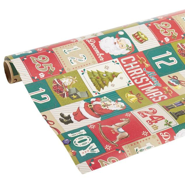 Rouleau papier cadeau motif No&euml;l L200x70cm (plusieurs mod&egrave;les)