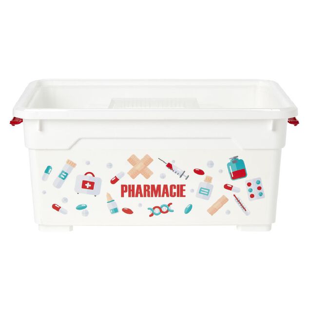 Bo&icirc;te &agrave; pharmacie blanche et rouge
