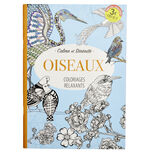 Album de coloriage adulte th&eacute;rapeutique th&egrave;me oiseau 21x29cm