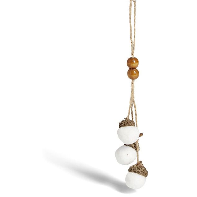 D&eacute;coration &agrave; suspendre gland marron x3