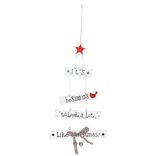 D&eacute;co de sapin &agrave; suspendre en bois