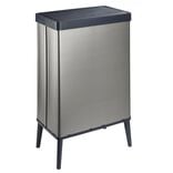 Poubelle haute rectangulaire 54L sur pieds couvercle push 43,5x26,5xH69cm