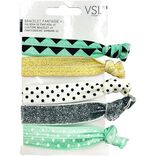 Bracelet tissu fantaisie x5