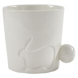 Mug lapin Pâques faïence blanc Ø8,5xH7,5cm 300ml