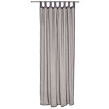 Voilage &agrave; oeillets gris fonc&eacute; 140x240cm