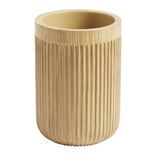 Gobelet salle de bain plastique imitation bois Ø7,6xH11cm
