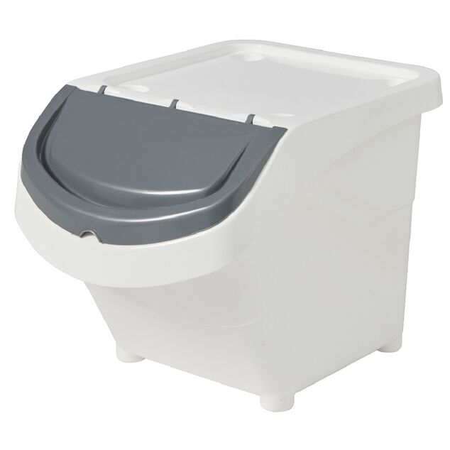 Bo&icirc;te de rangement blanche avec couvercle 20 L