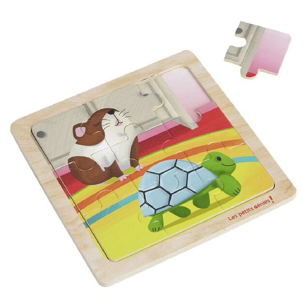 Puzzle en bois 9 pièces