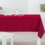 Nappe rectangulaire rouge unie emboss&eacute;e