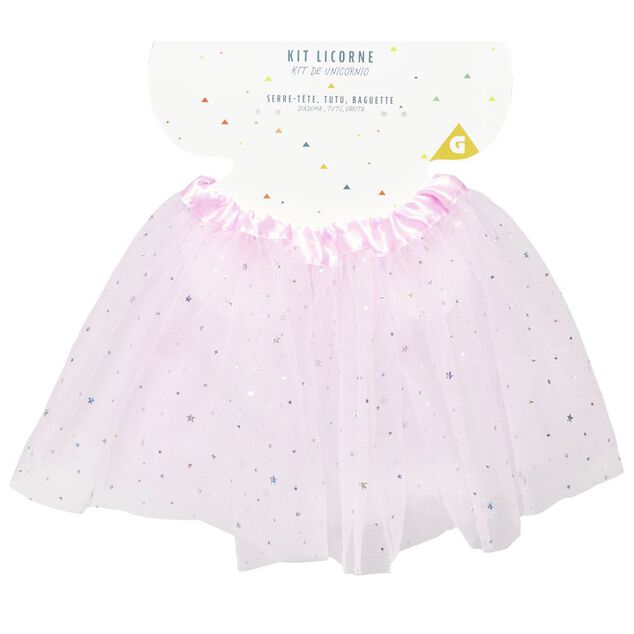 D&eacute;guisement fille licorne tutu rose et argent&eacute;