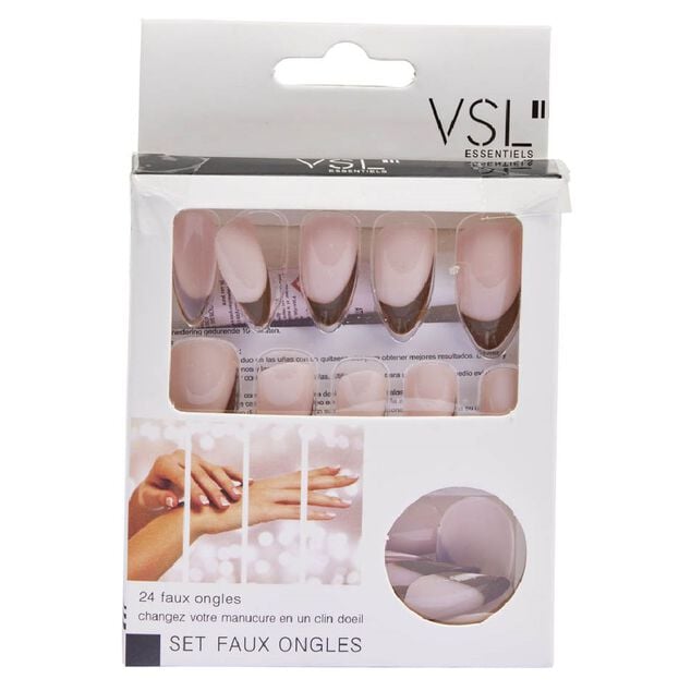 Kit faux ongles French manucure marron x24