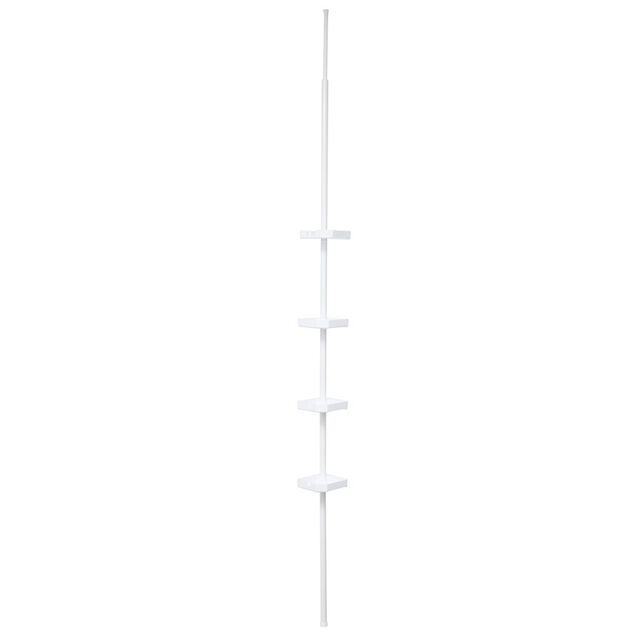 &Eacute;tag&egrave;re d'angle de douche 4 niveaux hauteur r&eacute;glable