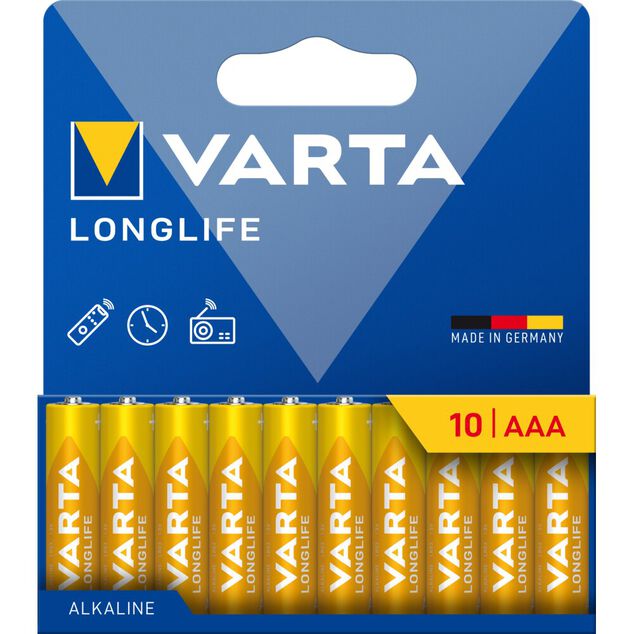 Pile alcaline Varta LR03 x10