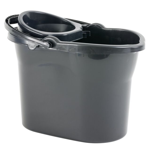 Seau essoreur 9L plastique noir 36,5x24xH27cm